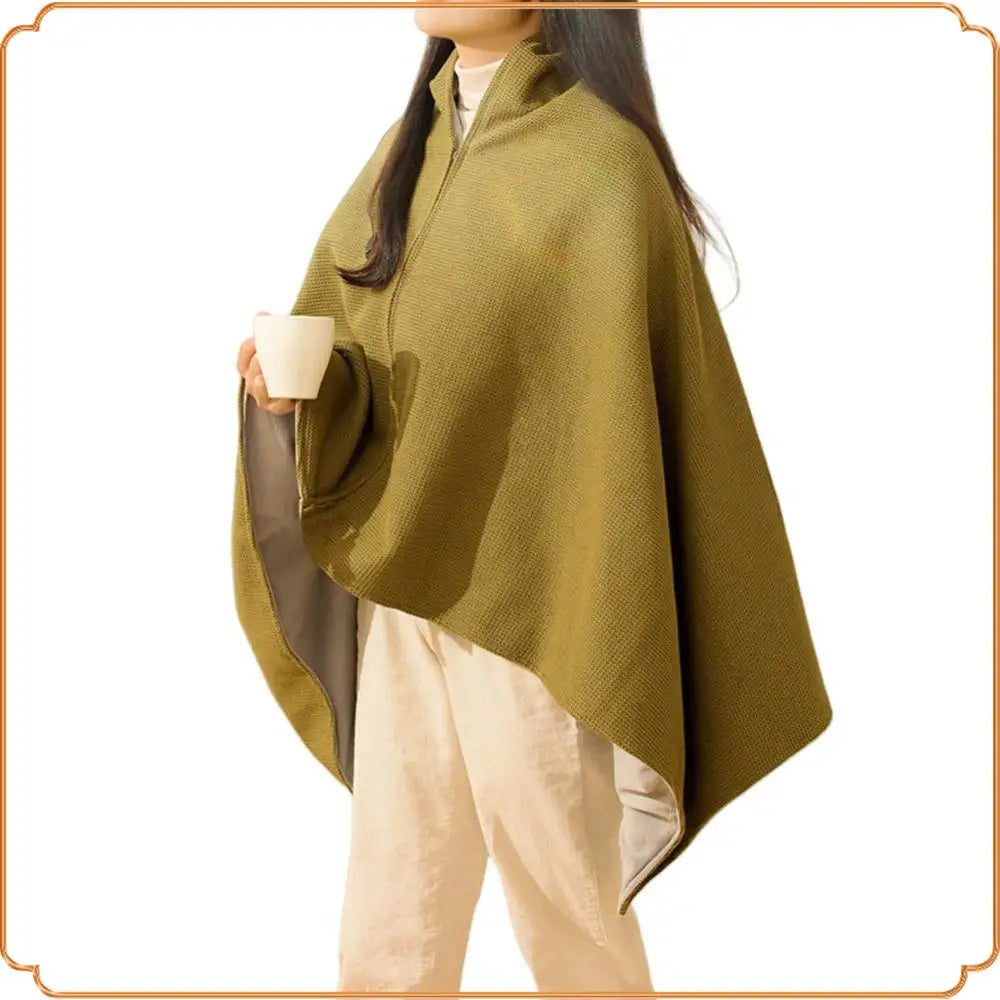 Wearable USB Electric Heated Blanket with 5000Mah Power Bank Heating Electric Blanket Shawl USB Heated Blanket Shawl