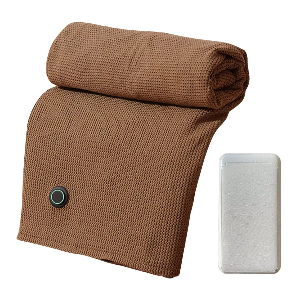 Wearable USB Electric Heated Blanket with 5000Mah Power Bank Heating Electric Blanket Shawl USB Heated Blanket Shawl